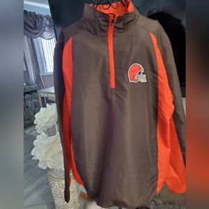 Cleveland Browns pullover jacket. 2 available at $55 each.. size XL or size XXL